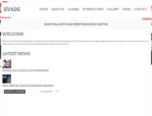 Tablet Screenshot of evademartialarts.com